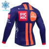 Wielershirt 2025 Picnic Postnl Navy Lange Mouw Winter Thermal Fleece